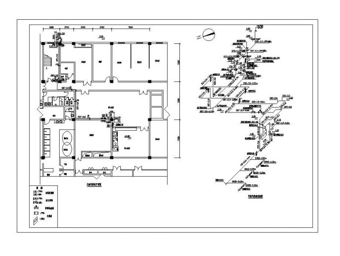某城市会所职工食堂室内燃气设计CAD参考详图_图1