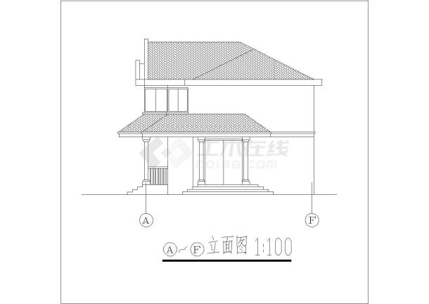 乡村风格度假区多层别墅楼全套施工设计cad图纸-图一