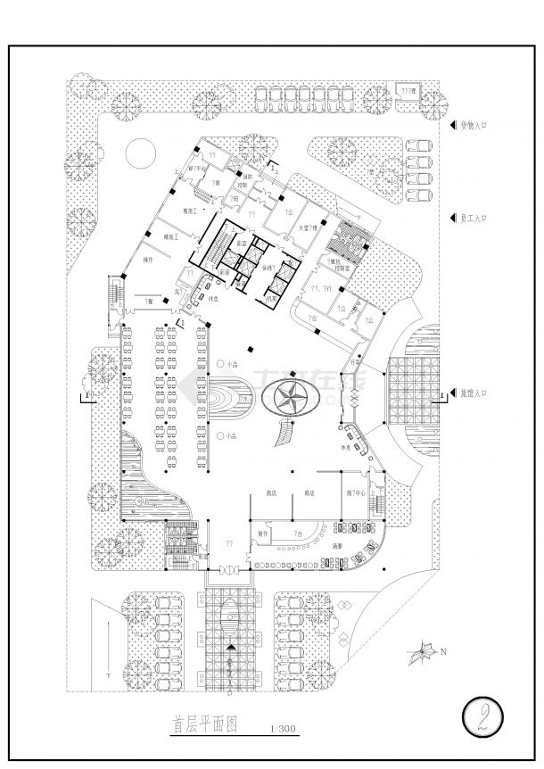 CAD设计图纸宾馆方案施工图-图二