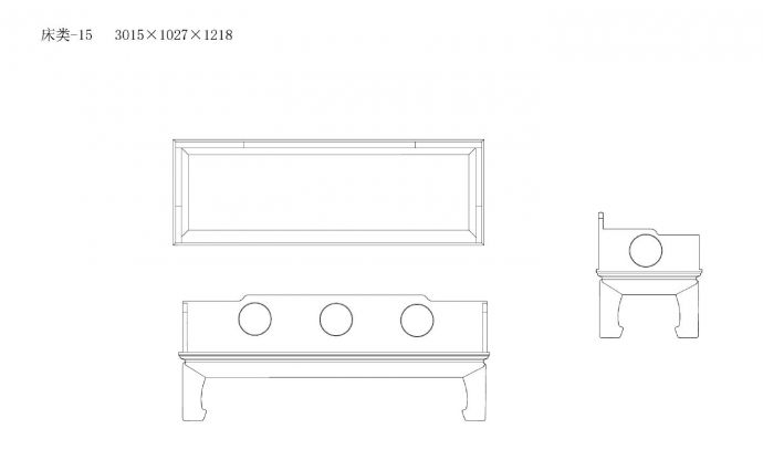 CAD图库 - 中式家具 - 床榻类（22种，66个块，有遮罩）CAD图_图1