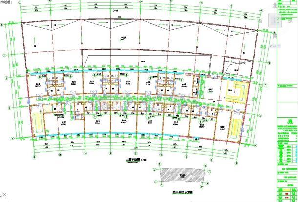重庆市某高校2500平米2层框架结构体育训练馆建筑CAD设计图纸-图一