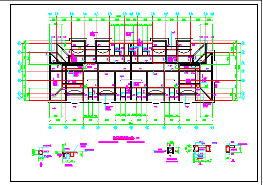 某小区2600平米6层砖混结构住宅楼建筑CAD设计图纸（含阁楼）_图1
