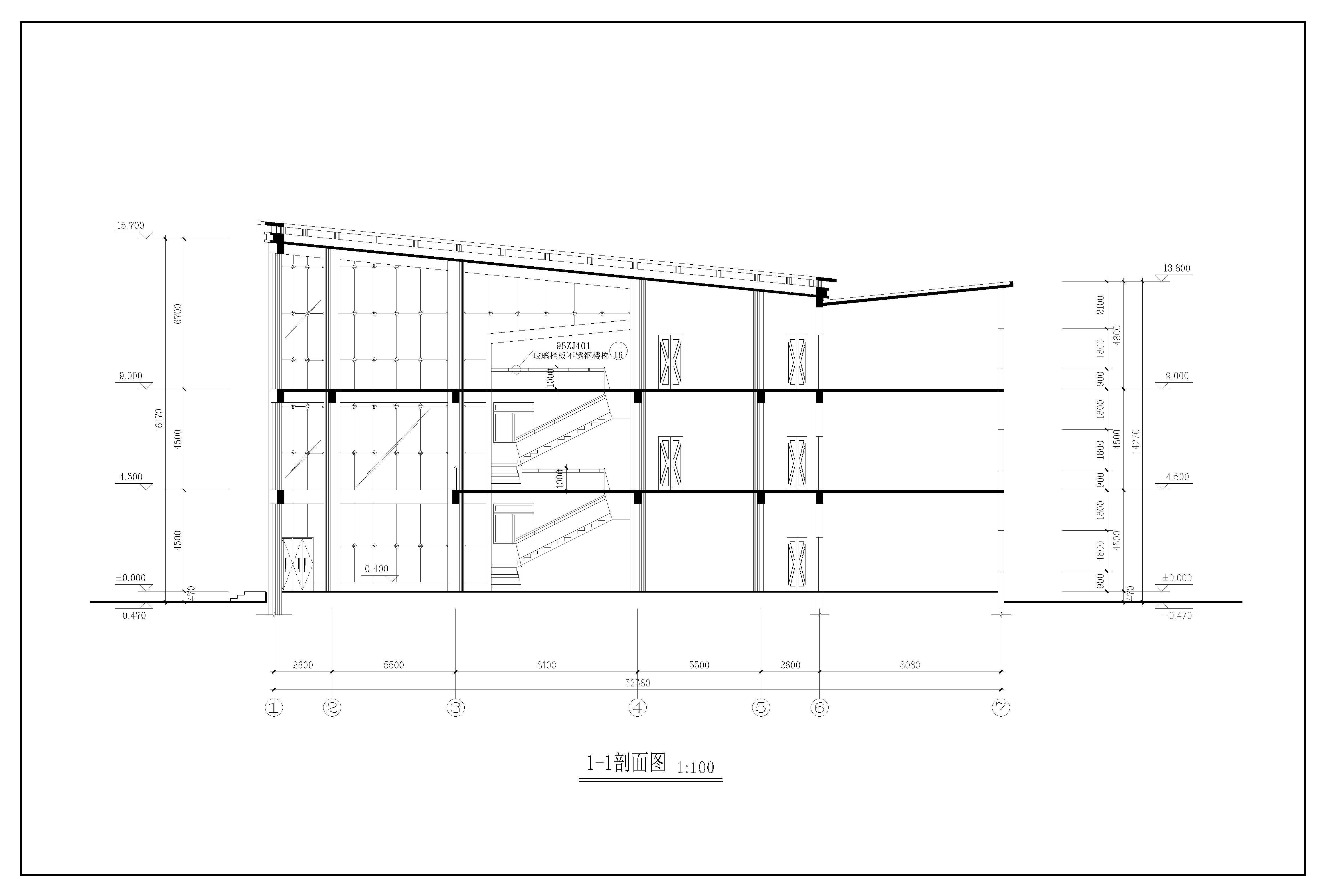 高级小区会所建筑图CAD