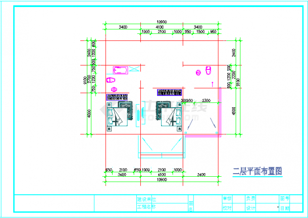 325平米2层框混结构独立别墅全套装修施工设计CAD图纸-图二