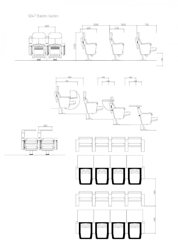 会议椅建筑施工大样图例CAD图_图1