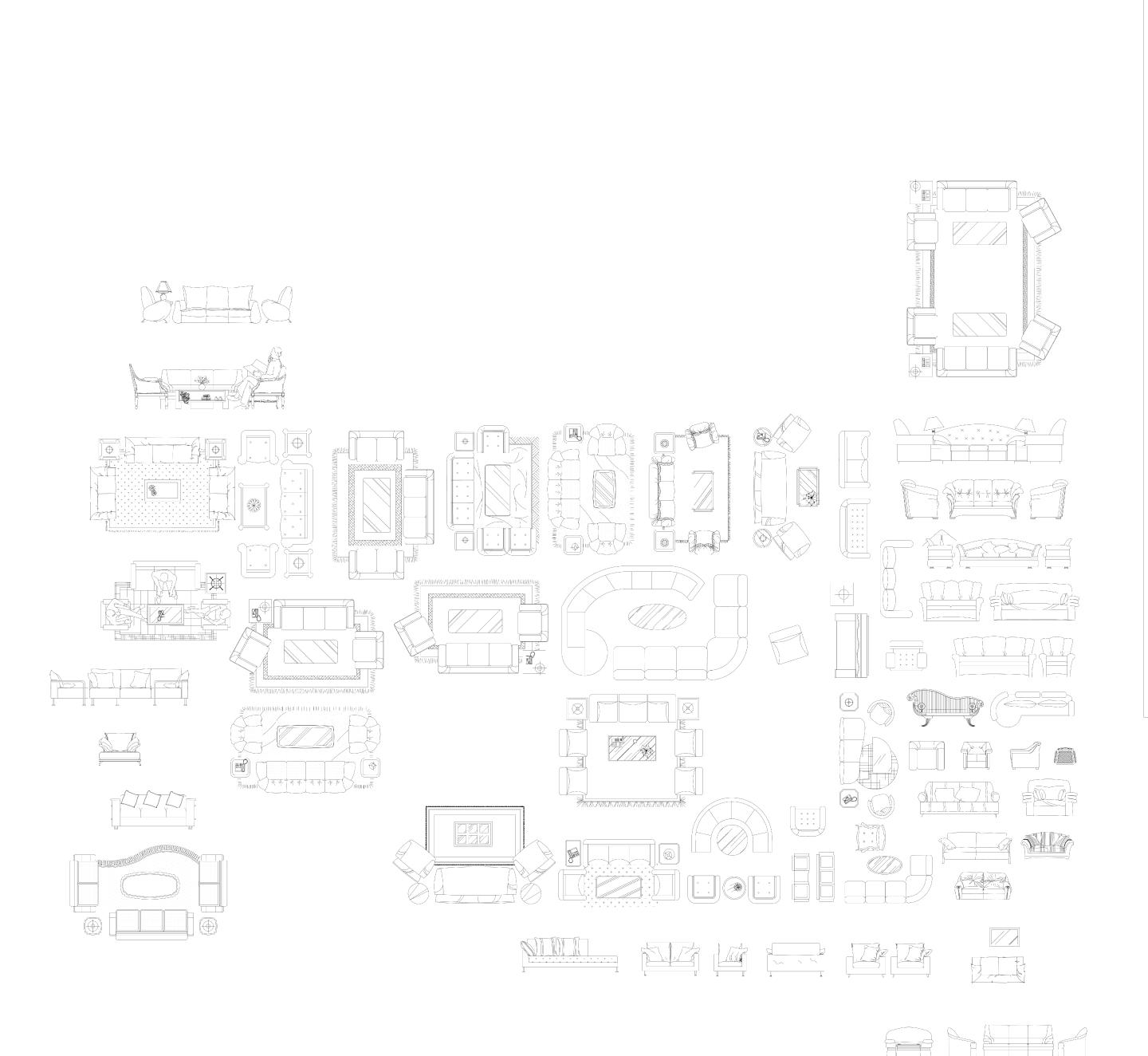 广州室内设计CAD家具平面图