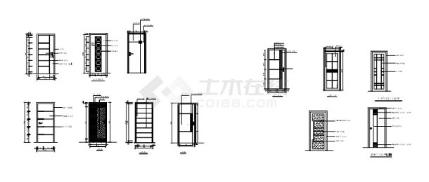 室内设计-平立面图库素材图块立面图库（门立面）CAD图-图二