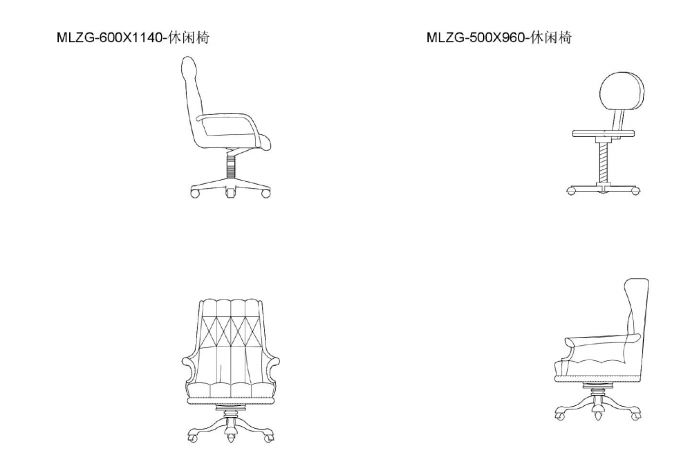 某某建筑椅凳类-立面-休闲椅（470个有遮罩）平面图CAD图_图1