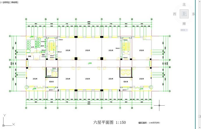 武汉市某大学2万平米17层框架结构教学实验楼平立剖面设计CAD图纸_图1