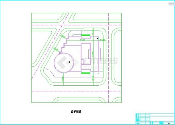 丽江市某商业街1.1万平米7层框架结构商业中心建筑设计CAD图纸-图一