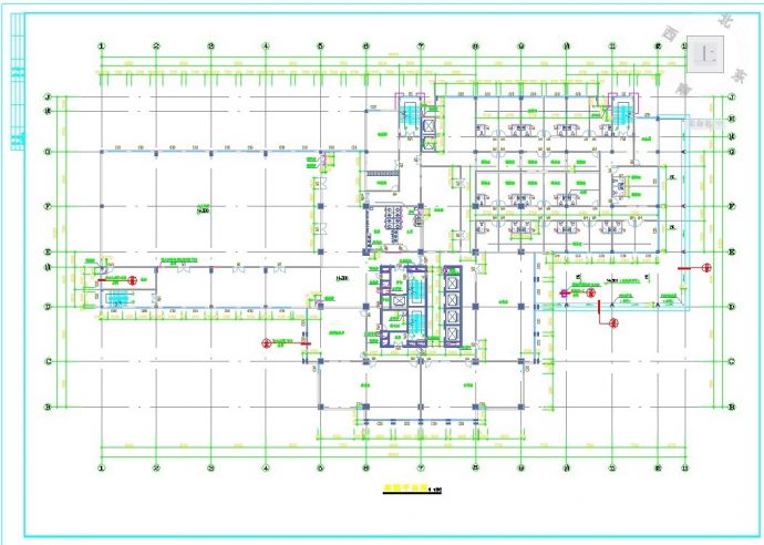 2.9万平米21层框架剪力墙结构商务酒店全套建筑设计CAD图纸_图1