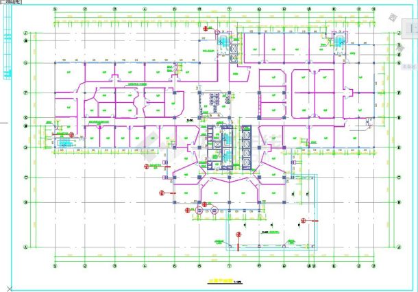 2.9万平米21层框架剪力墙结构商务酒店全套建筑设计CAD图纸-图二