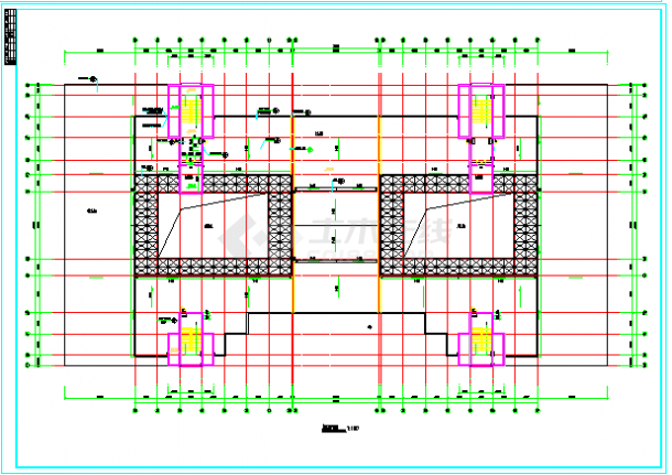 石家庄某学校1.6万平米8层框架结构教学楼全套建筑设计CAD图纸-图一