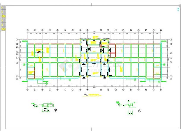 某土地房屋交易中心建筑设计CAD图-图二