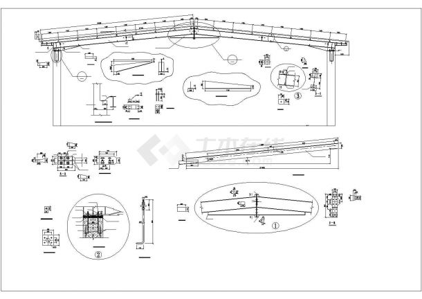 【最新】某公司新厂区钢结构厂房设计方案CAD图纸-图二