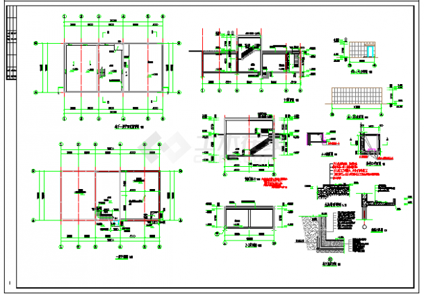 庆邦电子水泵房施工图建筑图设计低版本-图一