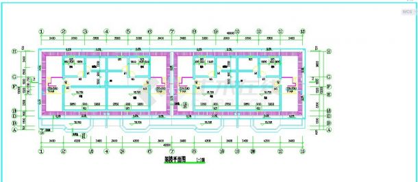 4100平米六层框架商住楼全套建筑设计CAD图纸（1-2层商用/含阁楼）-图一
