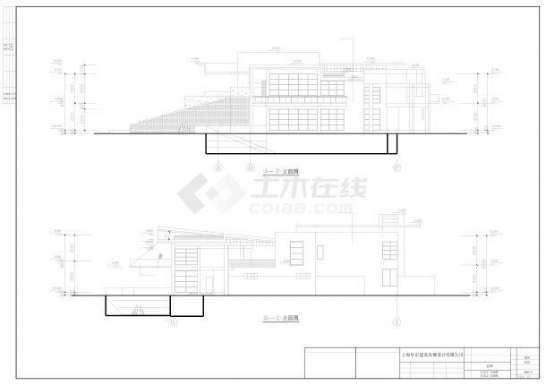 北京檀香山别墅会所建筑施工图-图二