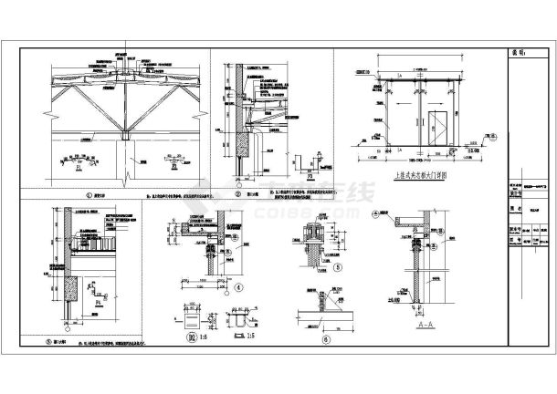 丙类单层排架结构车间厂房建筑设计施工图-图一
