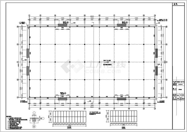 丙类单层排架结构车间厂房建筑设计施工图-图二