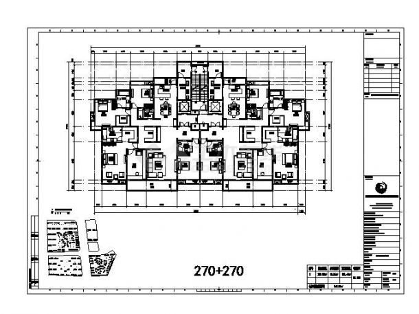 某地市高层住宅户型方案图-图一