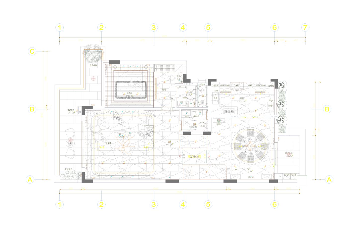 广东某别墅室内设计04二层施工图CAD