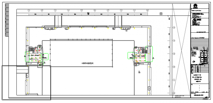 工业厂房-电气-生产用房(大)14屋面机房层-照明平面图_图1