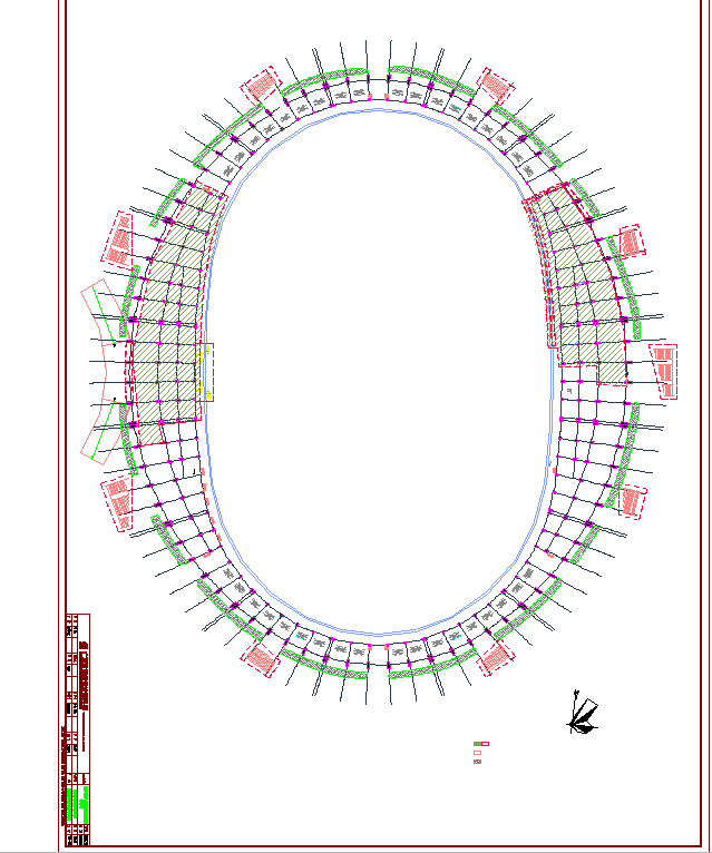 某地广东现代体育场升级改造建筑竣工图CAD图纸_图1