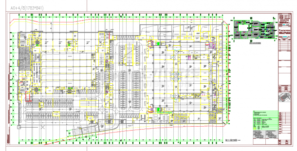 深圳美术馆 图书馆项目全套建筑施工图-给排水地下室CAD图纸-图一