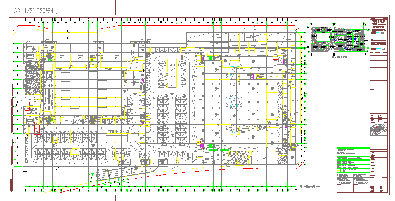 深圳美术馆 图书馆项目全套建筑施工图-给排水地下室CAD图纸