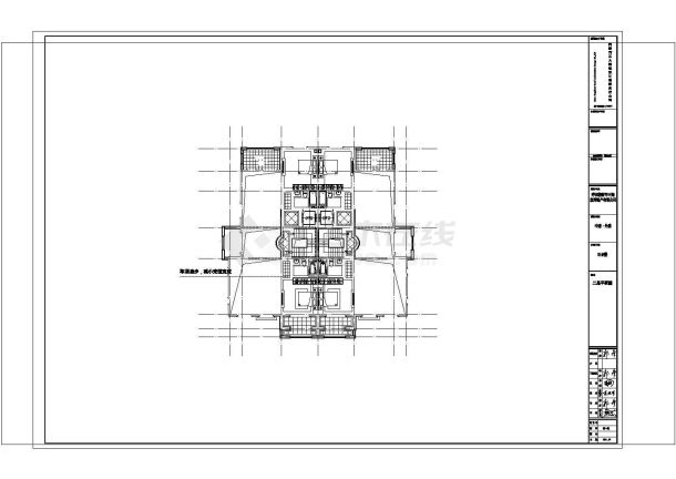 某外滩项目—双拼别墅户型—350M2—三房两厅四卫设计图-图二