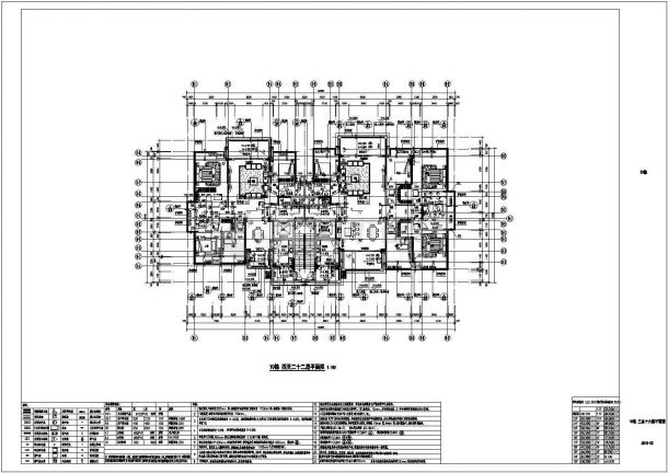 某高层塔式住宅楼建筑商业会所CAD图纸-图一