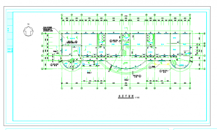 某地6班幼儿园建筑施工图CAD图纸_图1