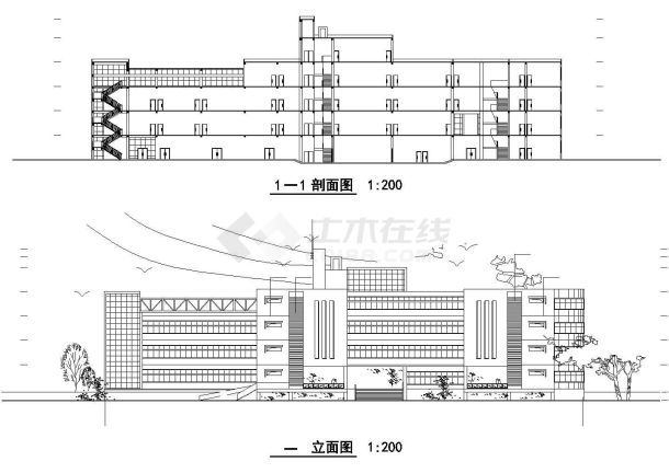 某学校大型艺术中心设计详图-图一