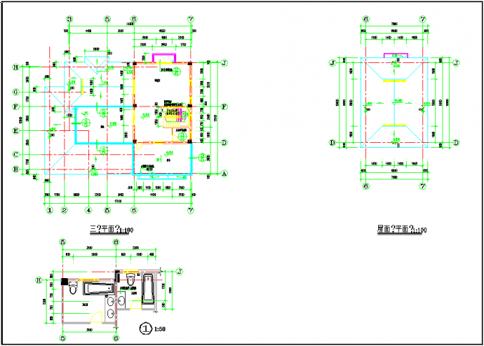 某地多层别墅建筑图CAD图纸_图1