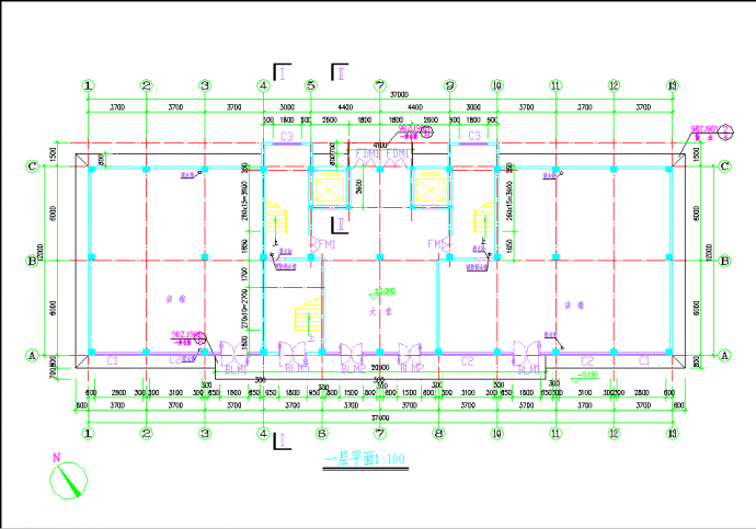 某地商业综合楼施工图CAD图纸_图1