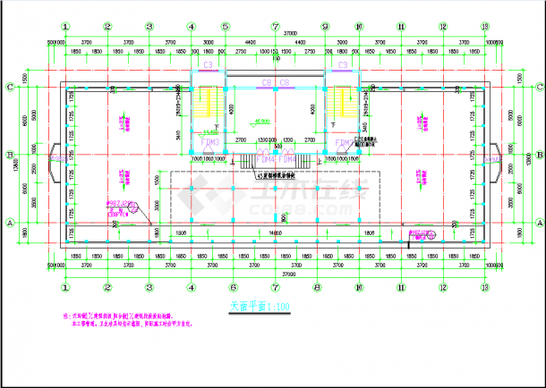 某地商业综合楼施工图CAD图纸-图二