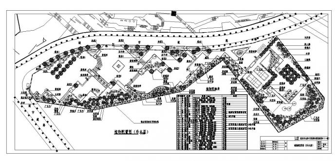 公园景观设计(一期)绿化设计CAD图_图1