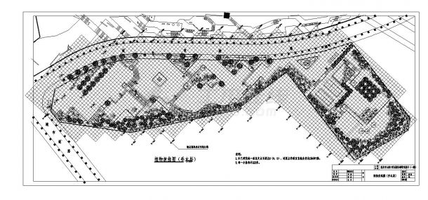 公园景观设计(一期)绿化设计CAD图-图二