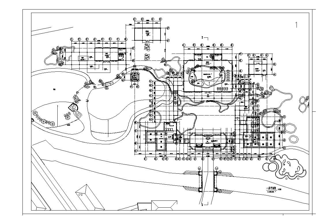 温泉浴场平立面CAD图纸