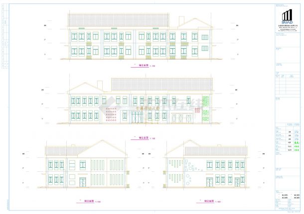 6班2层幼儿园建筑设计施工图-图二