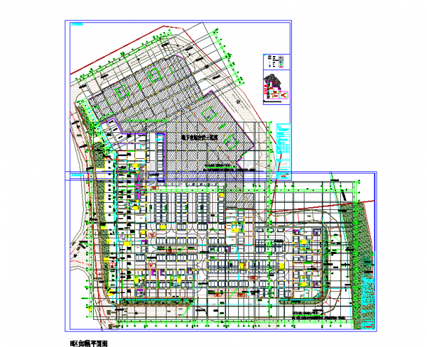 某地大型住宅小区B区给排水施工CAD图纸-图一