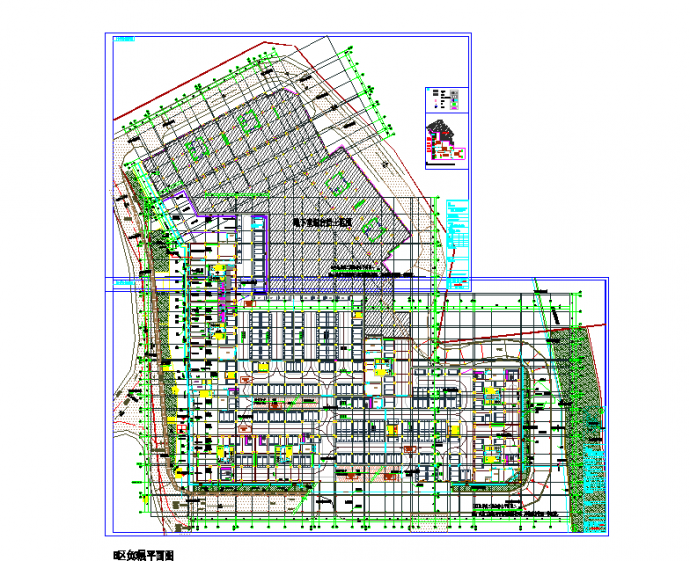 某地大型住宅小区B区给排水施工CAD图纸_图1
