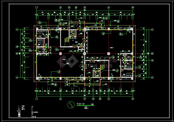 电子信息产业基地6层多层办公建筑设计施工图-图一