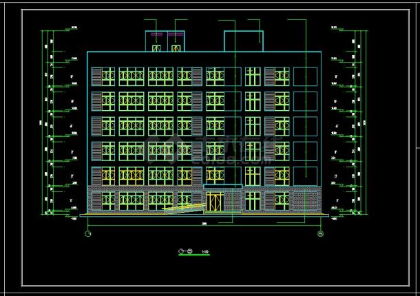电子信息产业基地6层多层办公建筑设计施工图-图二