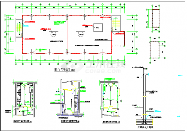 某地学生公寓电气施工图CAD图纸-图一
