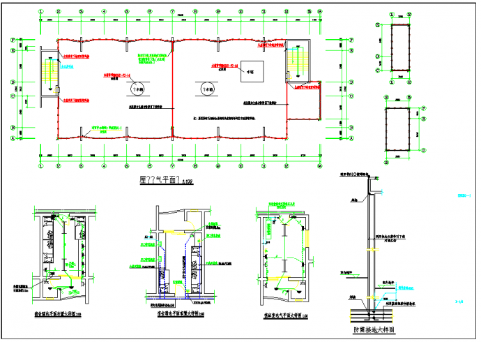 某地学生公寓电气施工图CAD图纸_图1