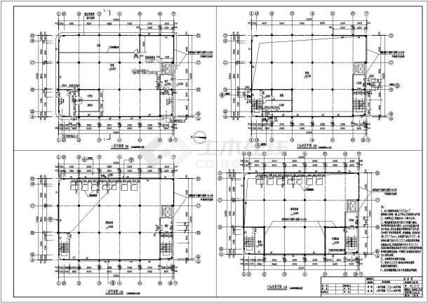 甲类3层多层厂房车间建筑设计施工图-图二