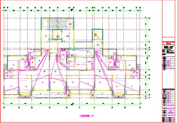某地河南高层住宅小区电气施工图CAD图纸-图二