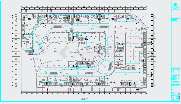 成都商业综合体电气施工图CAD图纸-图一